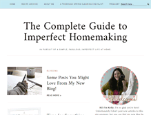 Tablet Screenshot of imperfecthomemaking.com